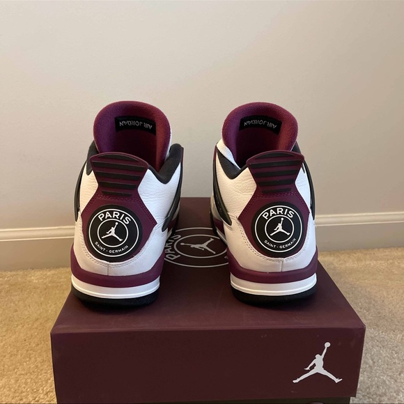 Size 10 - Jordan 4 Paris Saint-Germain Bordeaux - Picture 2 of 8